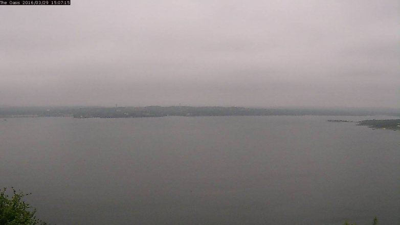 Lake Travis webcam, March 29, 2016 2:15 PM CT