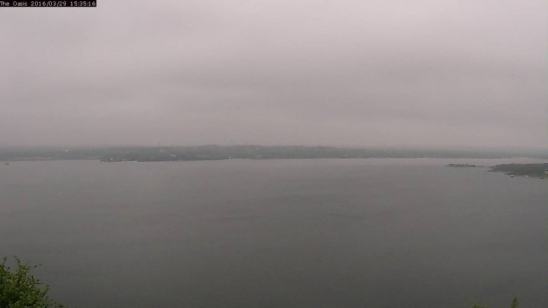 Lake Travis webcam, March 29, 2016 2:40 PM CT