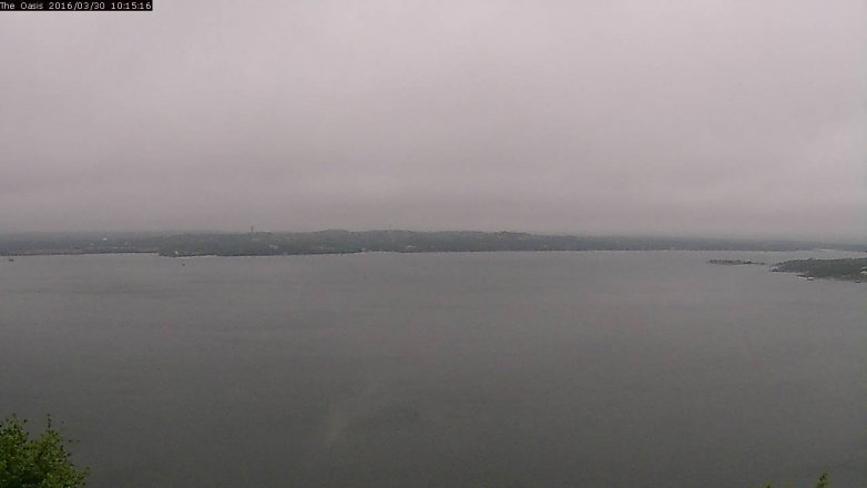 Lake Travis webcam, March 30, 2016 9:20 AM CT