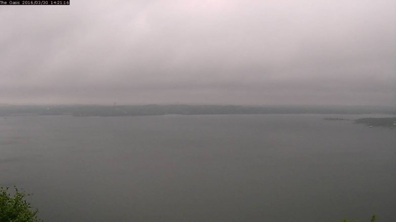 Lake Travis webcam, March 30, 2016 1:25 PM CT