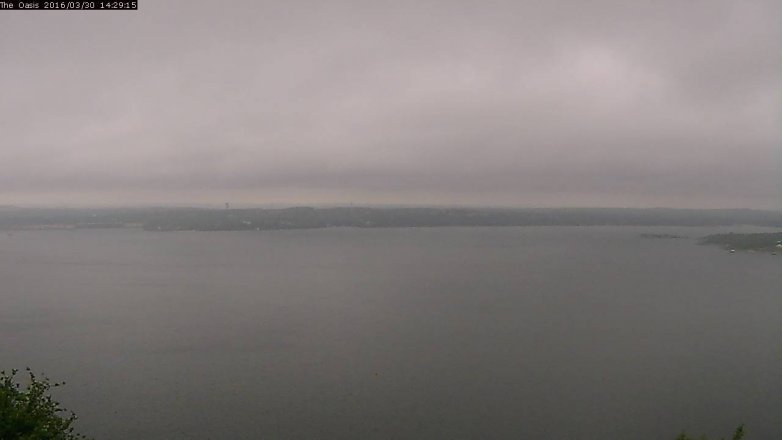 Lake Travis webcam, March 30, 2016 1:35 PM CT
