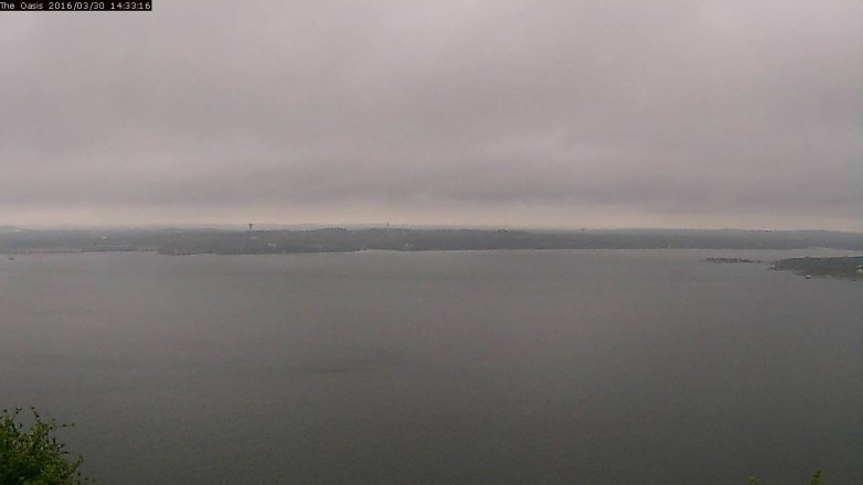 Lake Travis webcam, March 30, 2016 1:40 PM CT