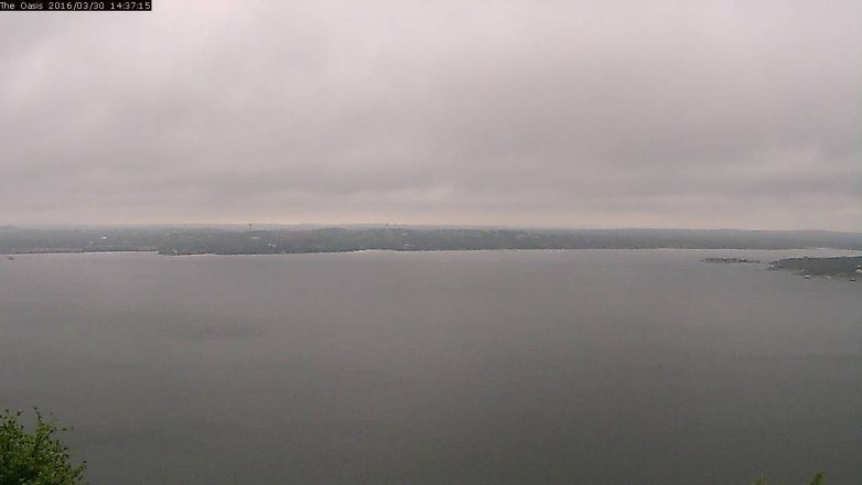 Lake Travis webcam, March 30, 2016 1:45 PM CT