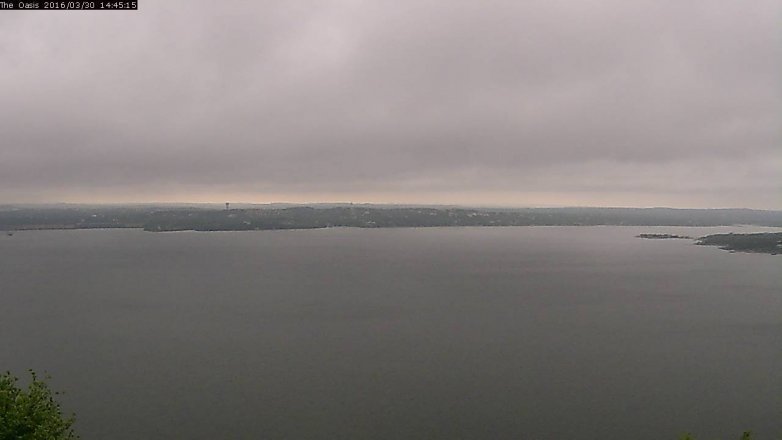 Lake Travis webcam, March 30, 2016 1:50 PM CT