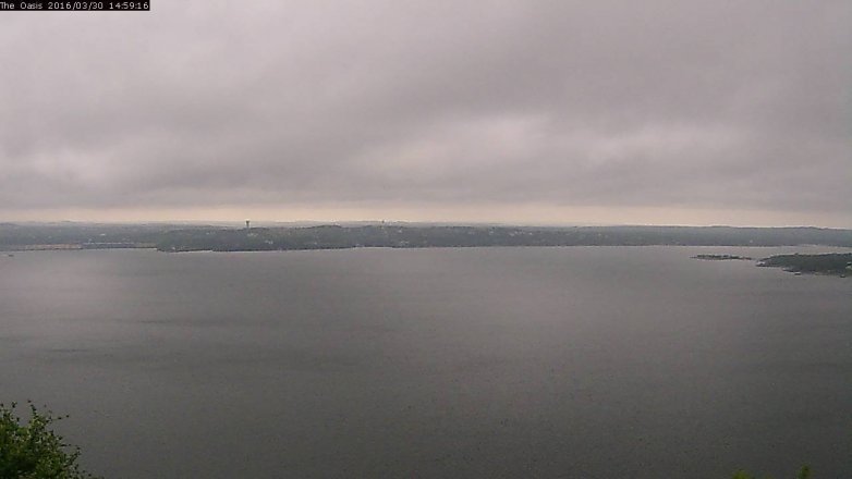 Lake Travis webcam, March 30, 2016 2:05 PM CT
