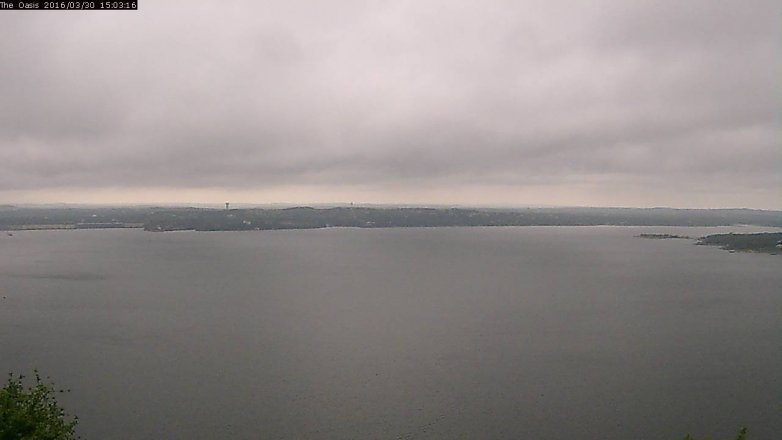Lake Travis webcam, March 30, 2016 2:10 PM CT