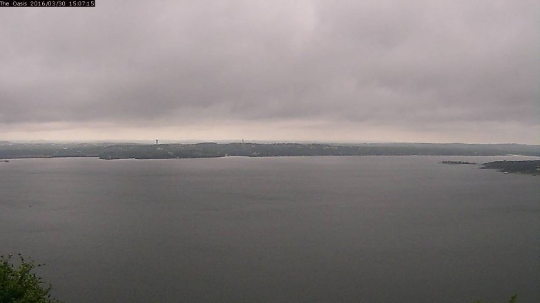 Lake Travis webcam, March 30, 2016 2:15 PM CT