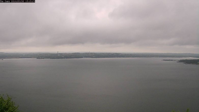 Lake Travis webcam, March 30, 2016 2:20 PM CT