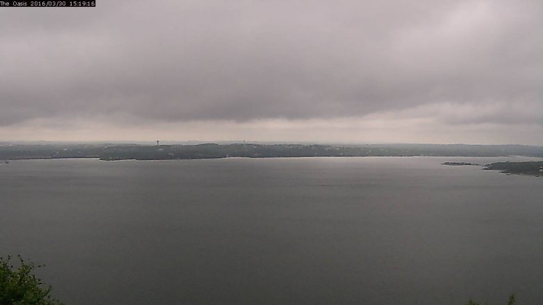 Lake Travis webcam, March 30, 2016 2:25 PM CT