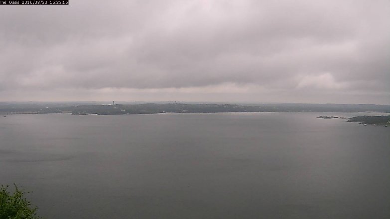 Lake Travis webcam, March 30, 2016 2:30 PM CT