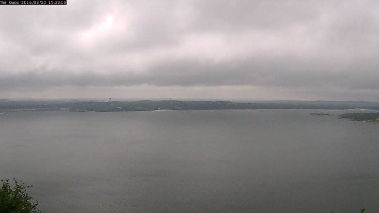 Lake Travis webcam, March 30, 2016 2:40 PM CT