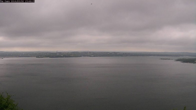 Lake Travis webcam, March 30, 2016 2:55 PM CT