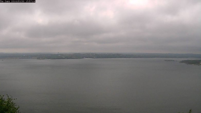 Lake Travis webcam, March 30, 2016 3:05 PM CT