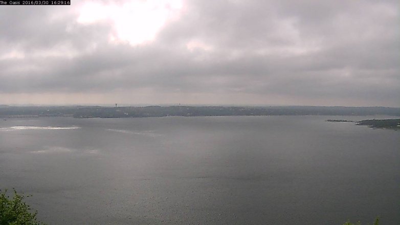 Lake Travis webcam, March 30, 2016 3:35 PM CT