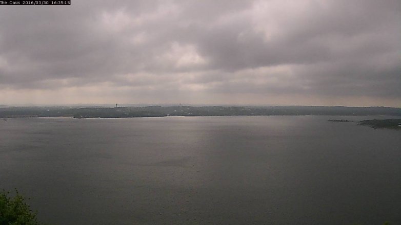 Lake Travis webcam, March 30, 2016 3:40 PM CT