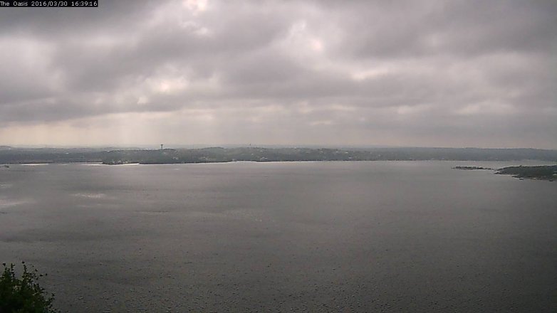 Lake Travis webcam, March 30, 2016 3:45 PM CT