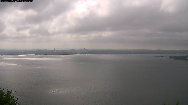 Lake Travis webcam, March 30, 2016 3:50 PM CT