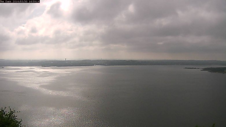 Lake Travis webcam, March 30, 2016 4:05 PM CT
