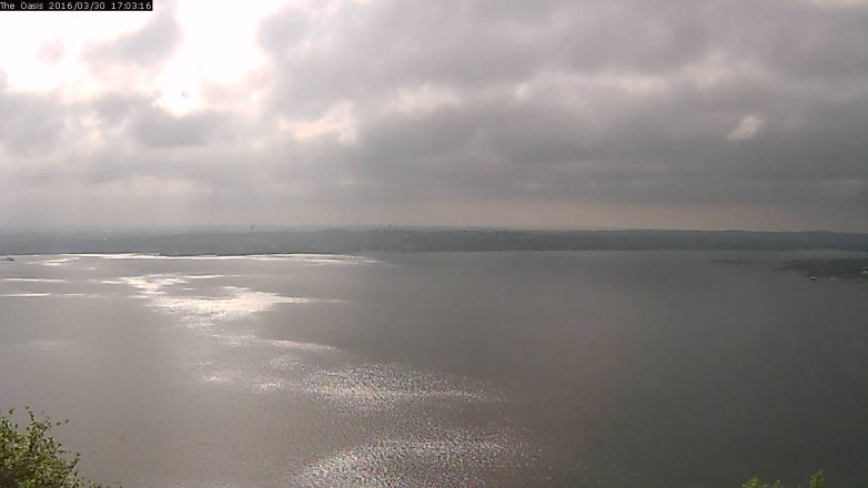 Lake Travis webcam, March 30, 2016 4:10 PM CT