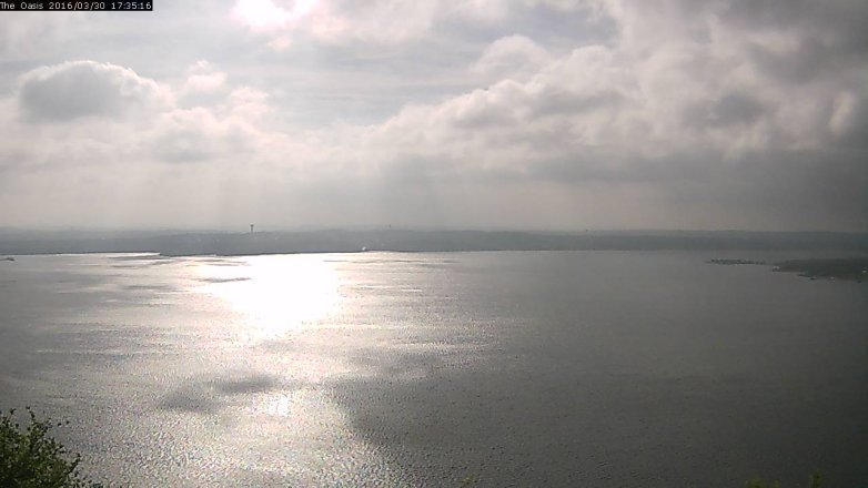 Lake Travis webcam, March 30, 2016 4:40 PM CT