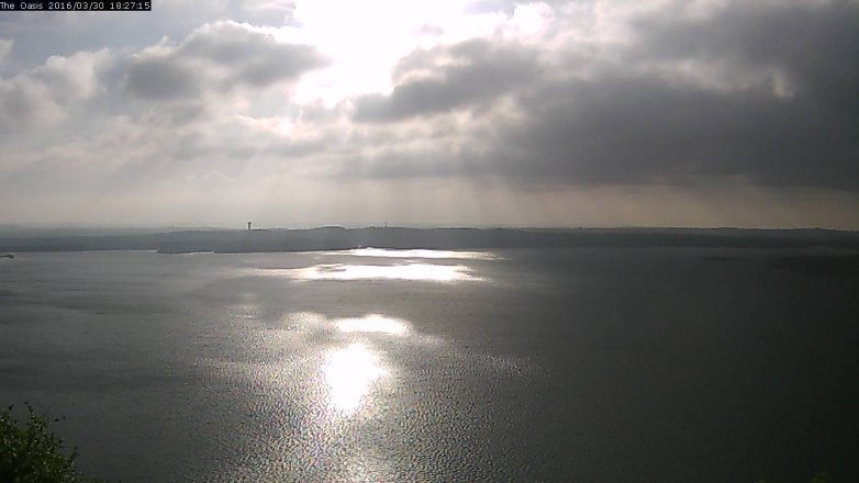 Lake Travis webcam, March 30, 2016 5:35 PM CT
