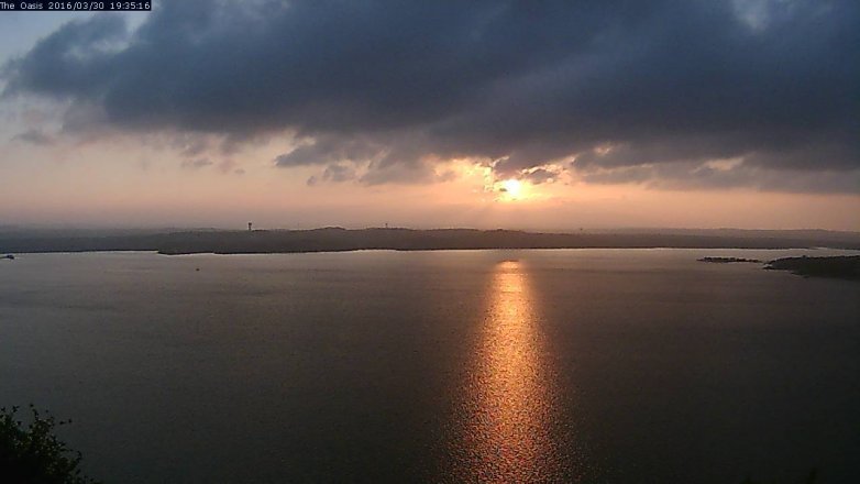 Lake Travis webcam, March 30, 2016 6:40 PM CT