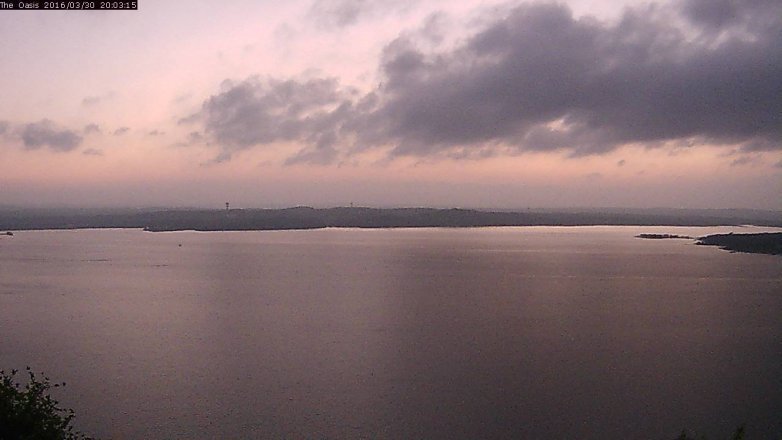 Lake Travis webcam, March 30, 2016 7:10 PM CT