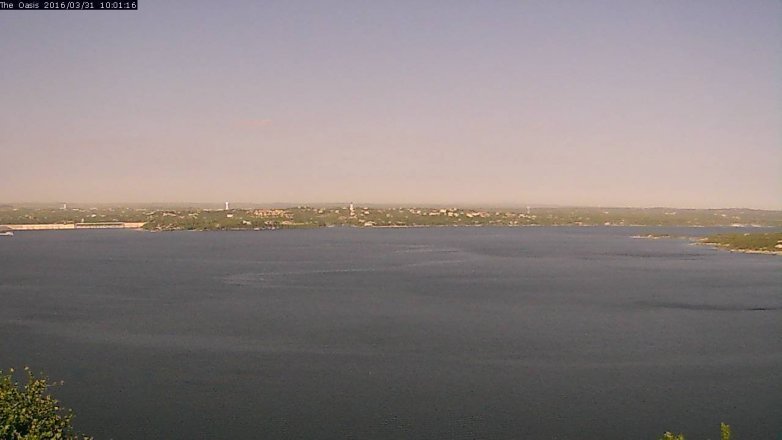 Lake Travis webcam, March 31, 2016 9:10 AM CT