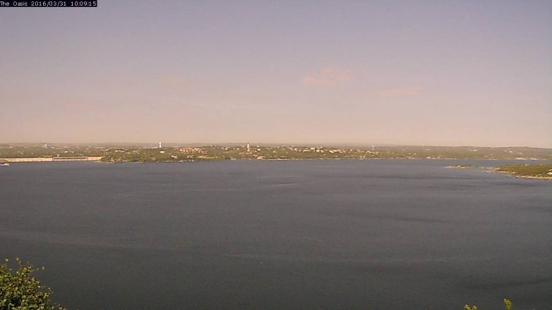 Lake Travis webcam, March 31, 2016 9:15 AM CT