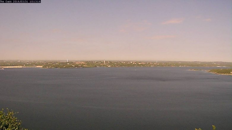 Lake Travis webcam, March 31, 2016 9:20 AM CT
