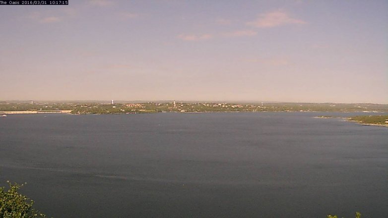 Lake Travis webcam, March 31, 2016 9:25 AM CT