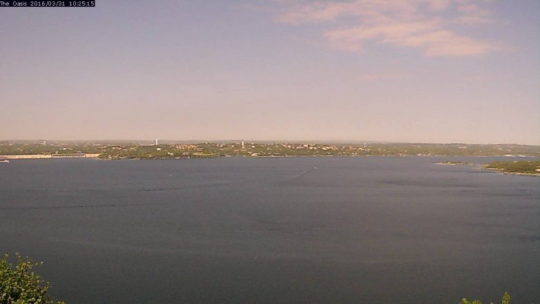 Lake Travis webcam, March 31, 2016 9:30 AM CT