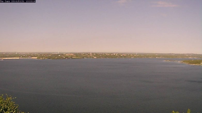 Lake Travis webcam, March 31, 2016 9:40 AM CT
