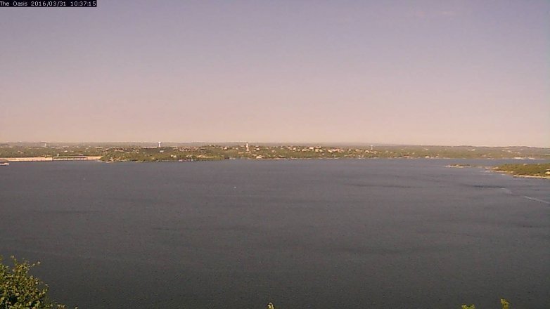 Lake Travis webcam, March 31, 2016 9:45 AM CT