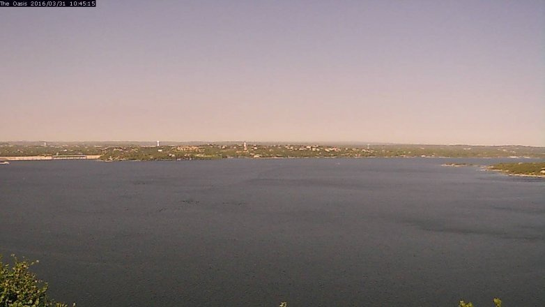 Lake Travis webcam, March 31, 2016 9:50 AM CT