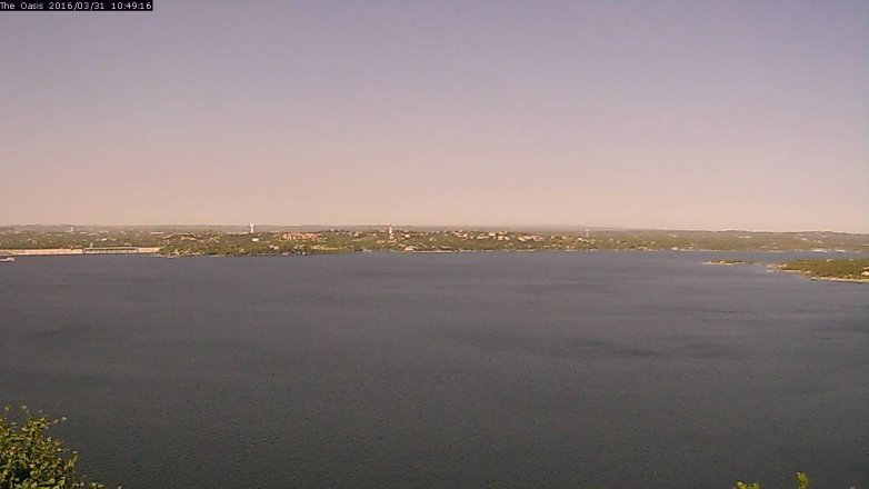Lake Travis webcam, March 31, 2016 9:55 AM CT