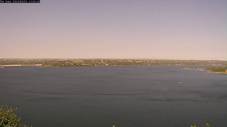Lake Travis webcam, March 31, 2016 10:05 AM CT
