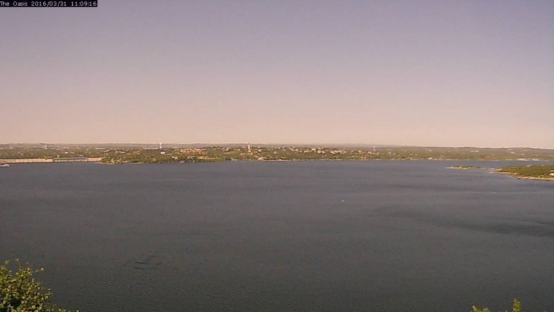 Lake Travis webcam, March 31, 2016 10:15 AM CT