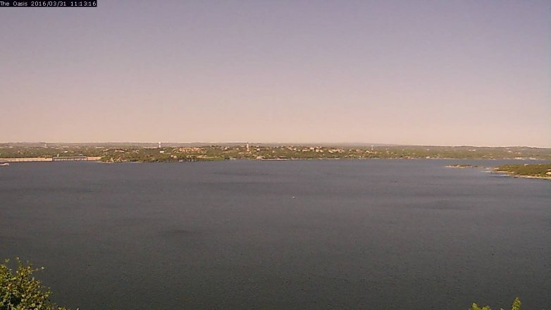 Lake Travis webcam, March 31, 2016 10:20 AM CT
