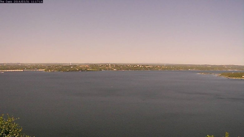 Lake Travis webcam, March 31, 2016 10:25 AM CT