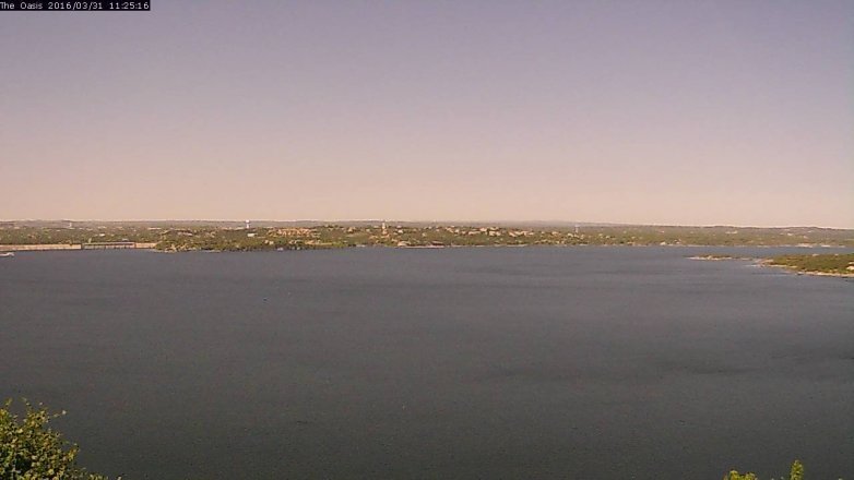 Lake Travis webcam, March 31, 2016 10:30 AM CT