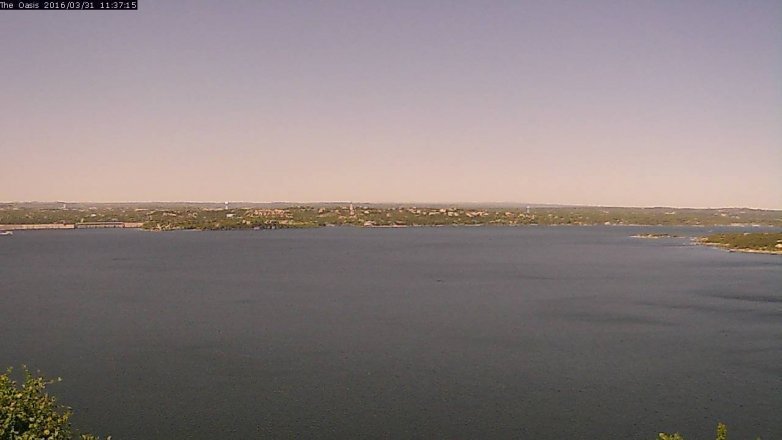 Lake Travis webcam, March 31, 2016 10:45 AM CT