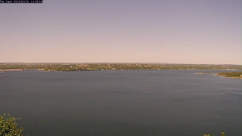 Lake Travis webcam, March 31, 2016 10:50 AM CT