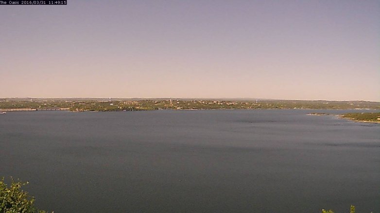 Lake Travis webcam, March 31, 2016 10:55 AM CT