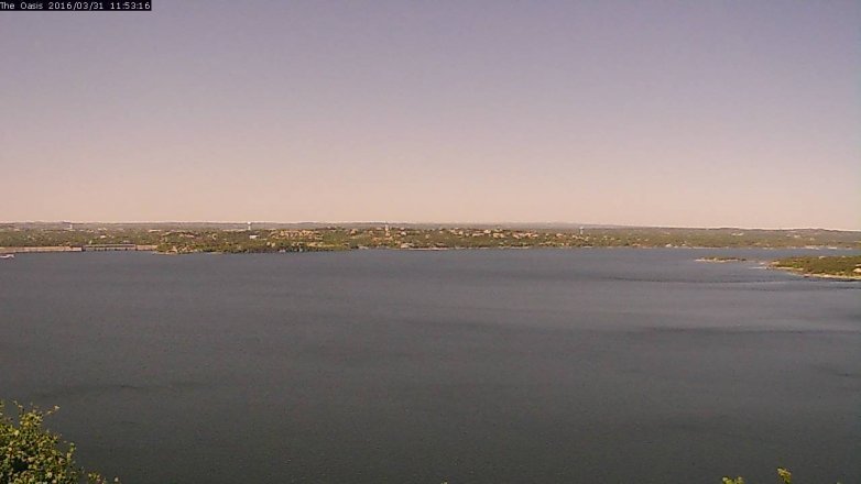 Lake Travis webcam, March 31, 2016 11:00 AM CT