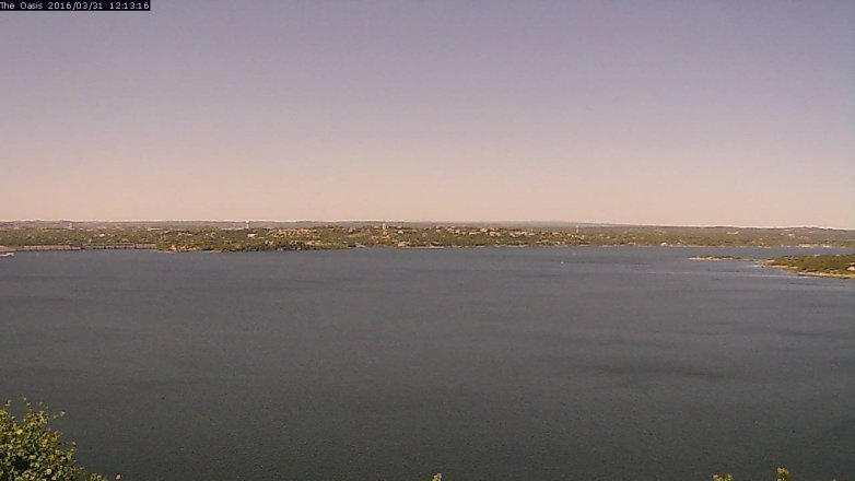 Lake Travis webcam, March 31, 2016 11:20 AM CT