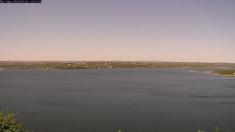 Lake Travis webcam, March 31, 2016 11:25 AM CT