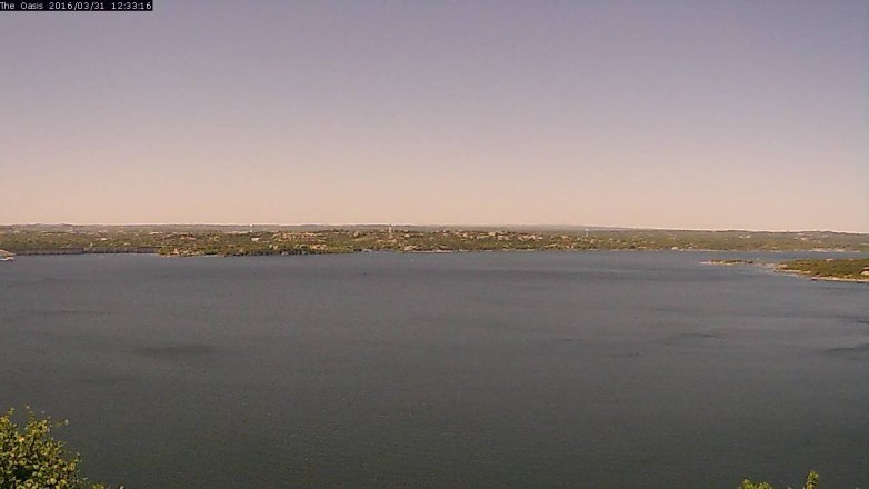 Lake Travis webcam, March 31, 2016 11:40 AM CT