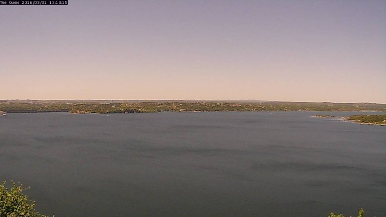 Lake Travis webcam, March 31, 2016 12:20 PM CT