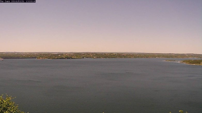 Lake Travis webcam, March 31, 2016 12:40 PM CT